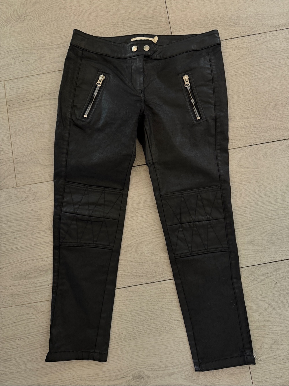 Isabel Marant x HM Collab Black Moto Pants Size 6  Limited Edition